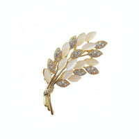 Rhinestone Suit Pin Glittering Quartz Stone Crystal Brooch Pin Fashionable