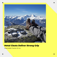 Ice Cleats, 11-Tooth Non-Slip, Hiking, Outdoor Gear