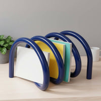 Desktop Book Rack Sculptural Spiral Loop Rack Modern Minimalist Design