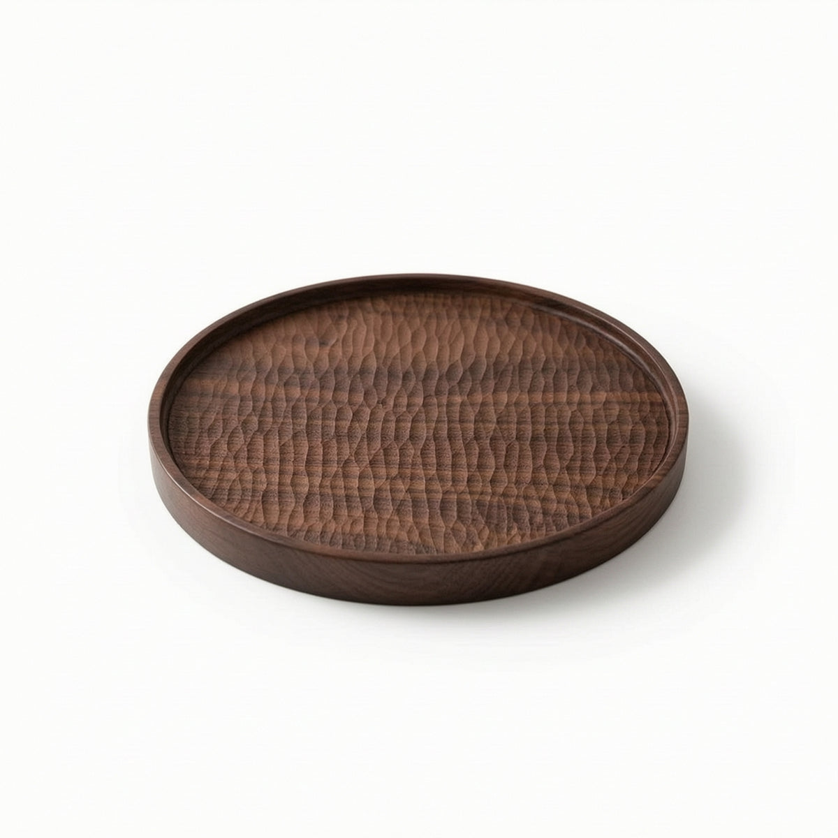 Round Wood Tray Rustic Round Serving Tray Farmhouse for Home Display, Tea Lovers