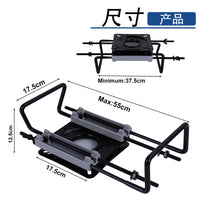 Boat Seat Swivel Slide Rail Turntable Adjustable Base Crossbeam Mount 360 Degree Rotation