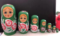 Russian Nesting Dolls Wooden Craft 4-8 Layers Tabletop Ornament
