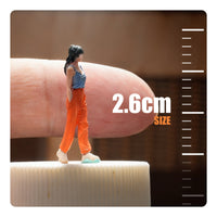 Relaxed Female Figurine Meticulous Workmanship Tiny People Model Realistic Pose