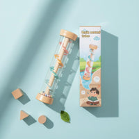 Develops Fine Movement Skills Wooden Rainstick Shaker Lightweight Rain Sound Tube Easy Grip Child-Centered Rainmaker Instrument Polished Rounded Corners for Babies