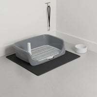 Dog Potty Tray with Grid Splash Proof Indoor Dog Toilet Non-Slip for Young Dogs