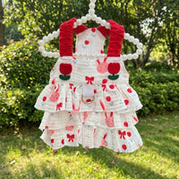 Pet Dress and Cat Dress with Ruffled Tiered Skirt, Thin Strap Dog Skirt, Summer Dog Clothes for Small Dog Outdoor Sun Protection Clothing