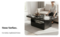 2 Pieces Luxury Design Sofa Side Table Set Space Saving High-Low Coffee Table Set Easy to Clean Living Room Furniture Scratch Resistant for Apartment Dwellers, Homeowners, Interior Designers, Small Areas, Lounge Area, Home