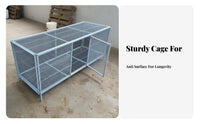 Large Metal Chicken Coop Lockable Door Metal Mesh Small Mammal Cage Locking Mechanism Heavy Duty Animal Cage for Farmers, Rural Resident S