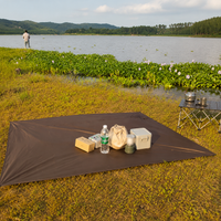 Camping Tarp Waterproof Rectangular Tarp 210cm×140cm With Storage Bag Outdoor Sun Shade