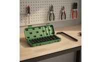 10 Pieces Metric Socket Wrench Kit Textured Grip Socket Set with Case Polished Ratchet Wrench Set Anti-Slip for Home Workshop
