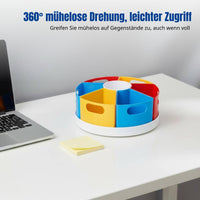 Rotating Desk Organizer, 360 Degree Pen Organiser with Multiple Compartments, Desktop Storage for Office and Students