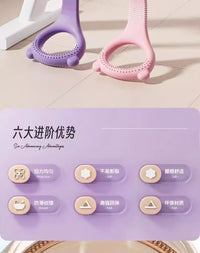 8字拉力器TPE瑜伽辅助训练器家用弹力带女背健身器材开肩美背绳