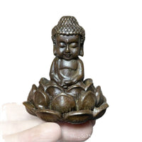 Antique-style Seated Shakyamuni Buddha Figurine for Home and Office Decor