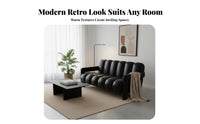 Minimalist Design 3-Seater Couch Wear-Resistant Sofa Comfortable Living Room Furniture Long-Lasting Material for Apartment Dwellers, Business Owners, Beauty Salon, Small Areas, Boutique, Reception Area