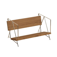 Desktop Bookshelf with Slanted Shelf Minimalist Tabletop Book Rack Space-Saving
