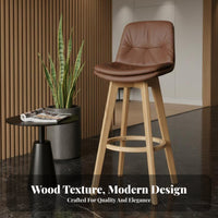 rotate Counter Stool with Backrest Modern Design Seating Furniture for Renters