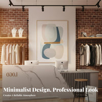 L-shaped Front Desk Spacious Storage Reception Desk Counter Privacy Baffle Lockable Drawers Sturdy Construction Suitable for Receptionists Salon Owners Clothing Store Professional Office Environments