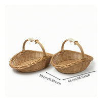 2 Pieces Woven Fruit Basket Open-Top for Home Organization