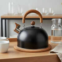 3 L Whistling Tea Kettle European Design Wood Handle Tea Kettle Audible Whistle