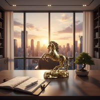 Success Horse Ornament Auspicious Gift Bronze Horse Sculpture for Entryway