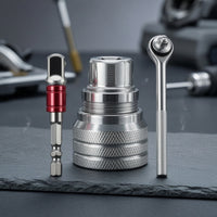 Chrome-Finished Versatile Socket Tool | Knurled, Ratchet Wrench with versatile Socket, for Home Repairs