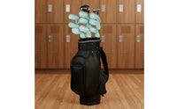 9 Pieces Scratch Protection Golf Iron Headcover Set Waterproof Numbered Iron Covers Soft Lined PU Leather Golf Club Covers for Golfers