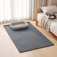 Silicone Pet Mat and Dog Mat with Honeycomb Texture, Non-Slip Cat Mat for Food, Pet Feeding Mat with Raised Edge for Spotless Floors