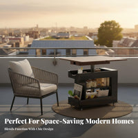 Adjustable C-Shaped Table Space Saving Household Furniture Mobile Design Multi-Purpose for Students, Remote Workers, Home Office
