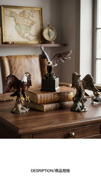 Vintage Resin Eagle Statue for Home Decor