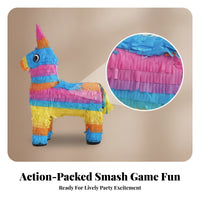 Birthday Mythical Horse Party Favor Box | Bright Multicolor Bands, Textured Handcrafted Look, Animal party favor box, for Themed Events