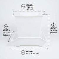 30kg Chicken Feeder, Automatic Poultry Feeder with Arch Design, Sun Resistant PP Duck & Chick Dispenser, 63x45x37cm