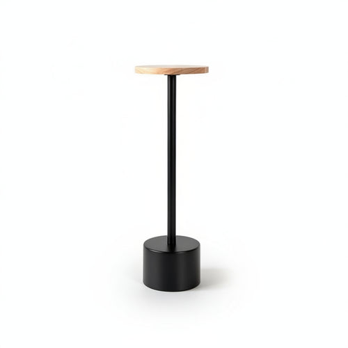 Decorative Hat Display Matte Black Tabletop Hat Stand Wood Top