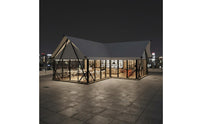 Large Hotel Tent Sturdy Frame Glass Wall Resort Cabin Spacious Interior Tensile Membrane Shelter for Campsite Owners, Tourist Resorts, Campsites
