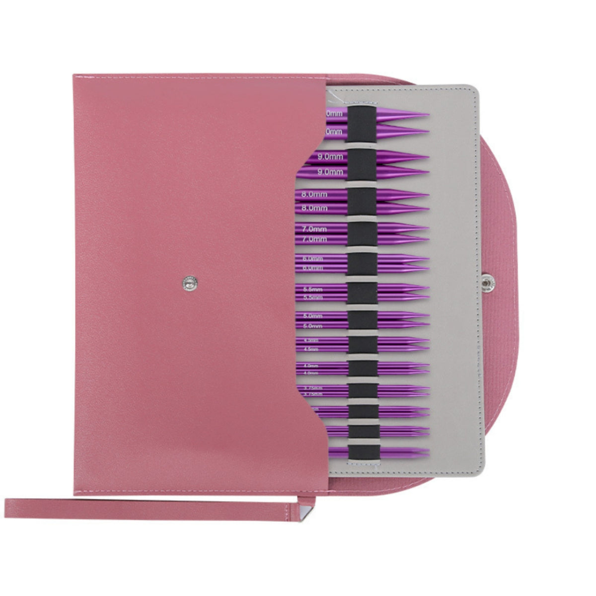 Flexible Circular Knitting Needle Set with Case Lightweight Interchangeable Knitting Needle Set Smooth Rustrust-Resistant for Travel