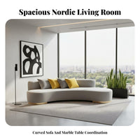 Curved configurable Settee Modern Design Configurable Sofa Set Minimalist design Reception Couch for Homeowners, Families, Lobby, Lounge, leisure Area
