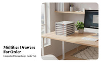 Multi-Layer A4 Paper Cabinet Label Slots Multi-Drawer Storage Unit Non-Slip Base