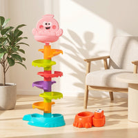 Whale Ball Drop Toy Textured Ball Drop Toy with Launcher Easy-to-Grip Hand-Eye Coordination for Toddlers, Playroom, Home
