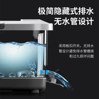 跨境恒温加热泡脚桶全自动高深桶按摩喷淋智能触屏足浴盆电动家用 英规