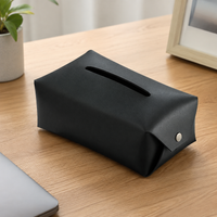 PU Leather Decorative Tissue Box, Rectangular 17×12×8.5 cm, Elegant for Office, Living Room, Modern Luxury Design