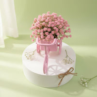 Artificial Flower Tricycle Pastoral Design Mini Tricycle Flower Decor Gift Idea
