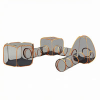 Pet Tunnel Pen Black Panels Foldable Pet Enclosure Outdoor for Small Pets
