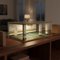 1:24 Scale Parking Garage Dustproof Lighted Parking Garage Display Easy Assembly Lighted Car Model Display Case for Collectors, Collection Room