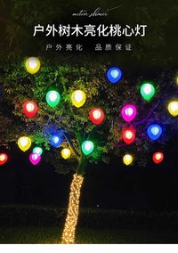 led桃心灯户外防水挂树上的彩灯节日街道工程亮化发光圆球装饰灯