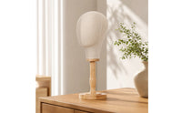 Mannequin Head Tabletop Hat Display Stand Stable Hairpiece Stand Wooden Base for Retailers, Salons