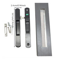 Aluminum Alloy Sliding Door Hook Lock, sturdyDuty Glide Door Lock, Adjustable Security Latch for Patio, Shop, Balcony, Easy Installation