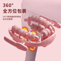 28轮环形夹腿器小腿按摩器腿部肌肉放松器瘦腿瑜伽滚轮夹美腿器