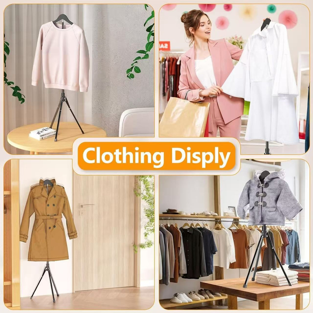 Adjustable Foldable Garment Steamer Hanger Stand