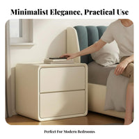 Drawer Nightstand Minimalist design 2-Drawer Nightstand Multi-Purpose for Adults