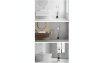 Bathroom Tissue Holder with Toilet Brush Space-Saving Organizer Sturdy