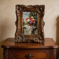 Ornate Resin Photo Frame Oxidation Resistant Decor Item for Living Room